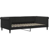  The Living Store Raztegljiva postelja črna 100x200 cm žamet - Raztegljiv Kavč, (21454792) | Shoptok.si