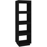 vidaXL knjižna omara za razdelitev prostora črna 40x35x135 cm borovina | Shoptok.si