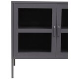 Premier Housewares Siva željezna vitrina 140x80x45 cm Acier – | shoptok.hr