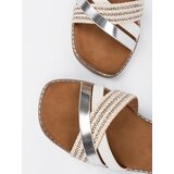 Sergio Leone Women's white flat sandals by | shoptok.hr