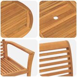 vidaXL 7-dijelni vrtni set za objedovanje od masivnog drva teak | shoptok.hr