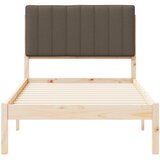  Krevetni okvir s tapiciranim uzglavljem Sivo-smeđa 90 x 190 cm | shoptok.hr