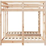  Okvir trojne postelje Rjava 140 x 200 cm Masivno borovo les, (5000102336) | Shoptok.si