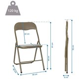 MID.YOU Zložljiv Stol Tudela Basic, Rjavosiva | Shoptok.si