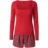Hunkemöller Kratke hlače za spavanje azur / smaragdno zelena / crvena / bijela Cijene