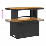 Vrtni stol crni 90 x 55 x 71 cm od poliratana i bagremovog drva | shoptok.hr