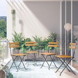vidaXL Sklopive bistro stolice 4 kom od masivnog bagremovog drva | shoptok.hr