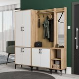 Hanah home čiviluk set 5032-5002-5042 oakwhite hall stand