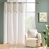 Douceur d intérieur Bela/bež zavesa iz mešanice bombaža 140x240 cm Altea – | Shoptok.si