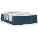  Otomanski krevet s madracem tamnoplavi 140x190 cm baršunasti | shoptok.hr