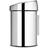 Brabantia Jeklen koš za smeti na dotik v sijajno srebrni barvi 3 l Touch Bin – | Shoptok.si