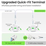 ALUSSO 6x, krom LED vgradni stropni reflektorji 7 W | Shoptok.si