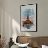  Slika - Paris View (1 Part) Vertical 80x120 U crnom drvenom okviru | shoptok.hr