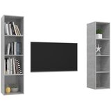  Zidni TV ormarići 2 kom siva boja betona od konstruiranog drva | shoptok.hr