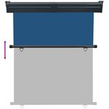 Balkonska bočna tenda 145 x 250 cm plava | shoptok.hr