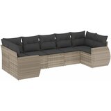 7-dijelni set vrtnih sofa svjetlosivi od poliratana | shoptok.hr