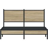 vidaXL metalni okvir kreveta s uzglavljem boja hrasta sonome 140x190cm | shoptok.hr