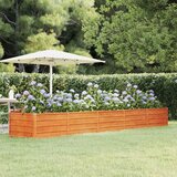  Povišena vrtna gredica boja hrđe 400 x 80 x 45 cm čelik COR-TEN | shoptok.hr