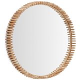 Kave Home Stensko ogledalo z lesenim okvirjem ø 80 cm Polke – | Shoptok.si