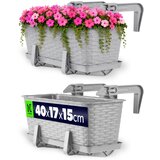 KADAX balkonski lonec za rože s stojalom 40 cm + ročaji, (5000353296) Cene