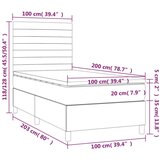 Box spring krevet s madracem tamnosivi 100x200 cm baršunasti | shoptok.hr