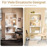 SoBuy zložljiva pisalna miza z nastavljivo višino, bela, kompaktna, (5000073326) | Shoptok.si