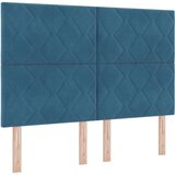  Postelja z vzmetnico z vzmetnico Temno modra 140 x 190 cm Žamet, (5000128066) | Shoptok.si