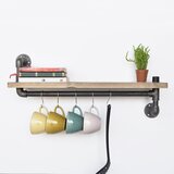 Woody Fashion zidna polica Boruraf008 blackwalnut pipe shelf | ePonuda.com