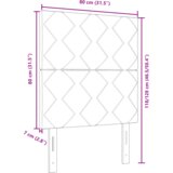  Vzglavje z LED lučmi z vzglavjem Taupe 80 cm blago, (5000044044) | Shoptok.si