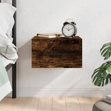 vidaXL Stenska nočna omarica dimljeni hrast 35x35x20 cm | Shoptok.si
