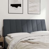 vidaXL Jastuk za uzglavlje tamnosivi 140 cm baršunasti | shoptok.hr