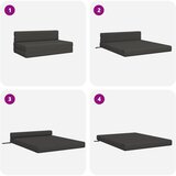  Preklopni madrac za sofu Tamnosiva 152 x 86,5 x 60 cm Tkanina | shoptok.hr
