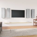 vidaXL TV omarica 4 kosa siva sonoma 30,5x30x90 cm konstruiran les | Shoptok.si