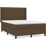  Krevet s oprugama i madracem tamnosmeđi 140 x 190 cm od tkanine | shoptok.hr