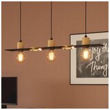 Eglo visilica Bramerton 43752, 3x E27, 81 cm, crna/smeđe drvo | shoptok.hr