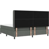 Box Spring Krevet s Madracem i LED tamnosivi 200x200 cm tkanina. | shoptok.hr