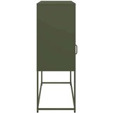 vidaXL Komoda maslinastozelena 100,5x39x107 cm hladno valjani čelik | shoptok.hr