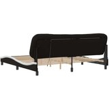  Okvir kreveta LED crno-bijeli 200 x 200 cm umjetna koža | shoptok.hr
