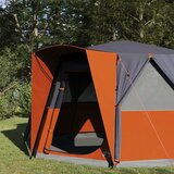 vidaXL Kabinski šotor s streho Siva in oranžna 425 x 396 x 222 cm - - Siva - 18.3 - 425 x 396 x 222 cm - 2025--TOPSELLER | Shoptok.si