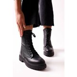 Shoeberry Women's Glam Black Genuine Leather Boots Black Genuine Leather cene