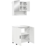  Set namještaja za kupaonicu Zidne s pohranom 2 pcs Bijelo | shoptok.hr
