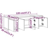 TV ormarić boja betona 120 x 30 x 40,5 cm od konstruiranog drva | Eponuda.ba