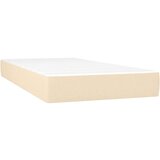  Box spring postelja z vzmetnico krem 100x200 cm blago | Shoptok.si