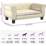  Krevet za pse krem 70 x 45 x 30 cm od umjetne kože | shoptok.hr