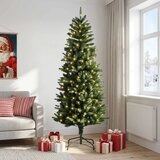  Umjetno božićno drvce s nogom 120 cm 150 LED lampica - 120 cm s LED svjetlima Zelena | shoptok.hr