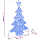 Božićno drvce s 100 LED svjetlima Plava 120 cm Akril | shoptok.hr
