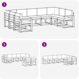  Set vanjskih sofa 9 kom. Prirodna i bež Smeđa 304 x 189,5 x 73 cm | shoptok.hr
