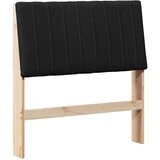  Tapecirani uzglavlje Crna 90 cm Čvrsto borovo drvo Slike