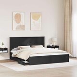  Konstrukcija postelje Črna 180 x 200 cm Inženirsko leseno, (5000121292) | Shoptok.si
