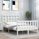 vidaXL Okvir kreveta s uzglavljem bijeli 120 x 200 cm od masivnog drva Cijene
